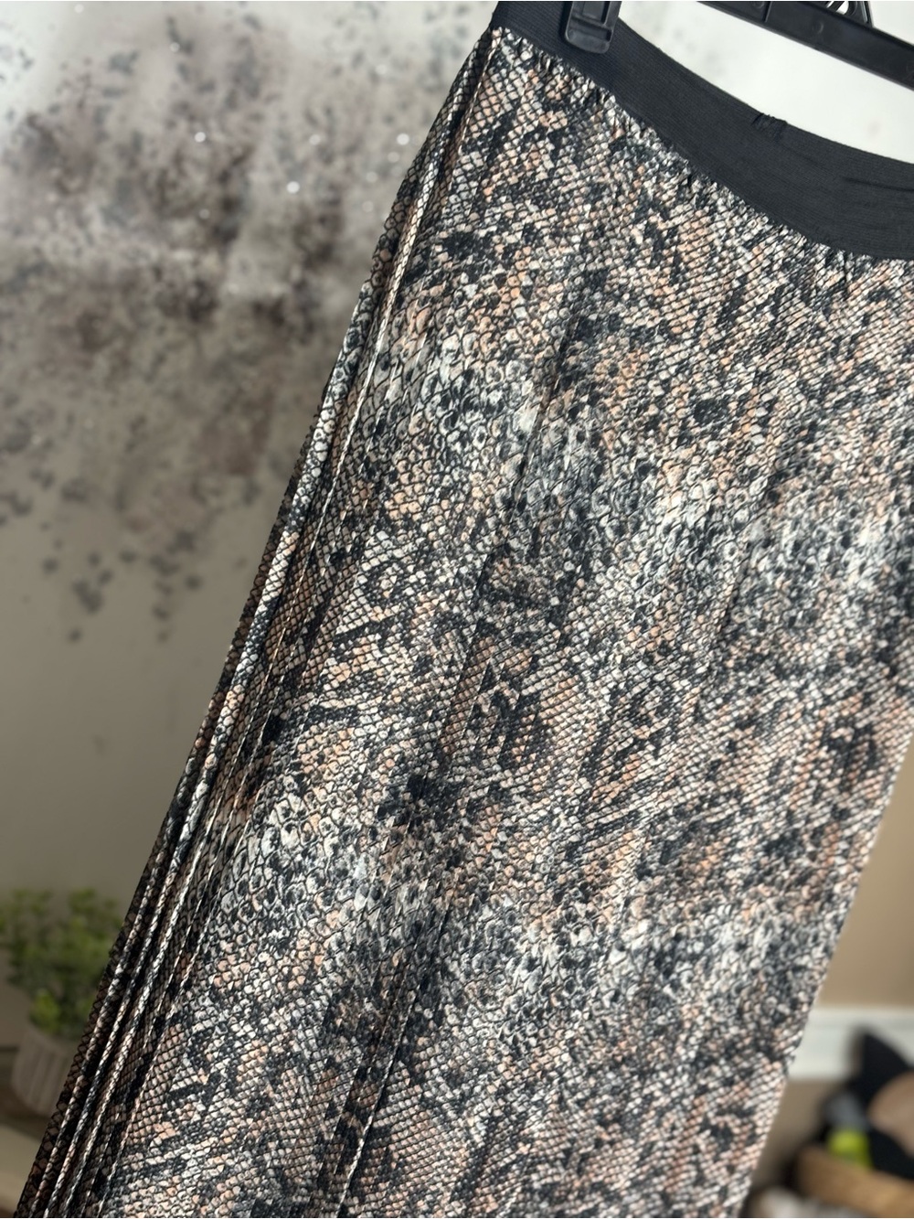 Truth Black & Brown Snake-Print Maxi Skirt